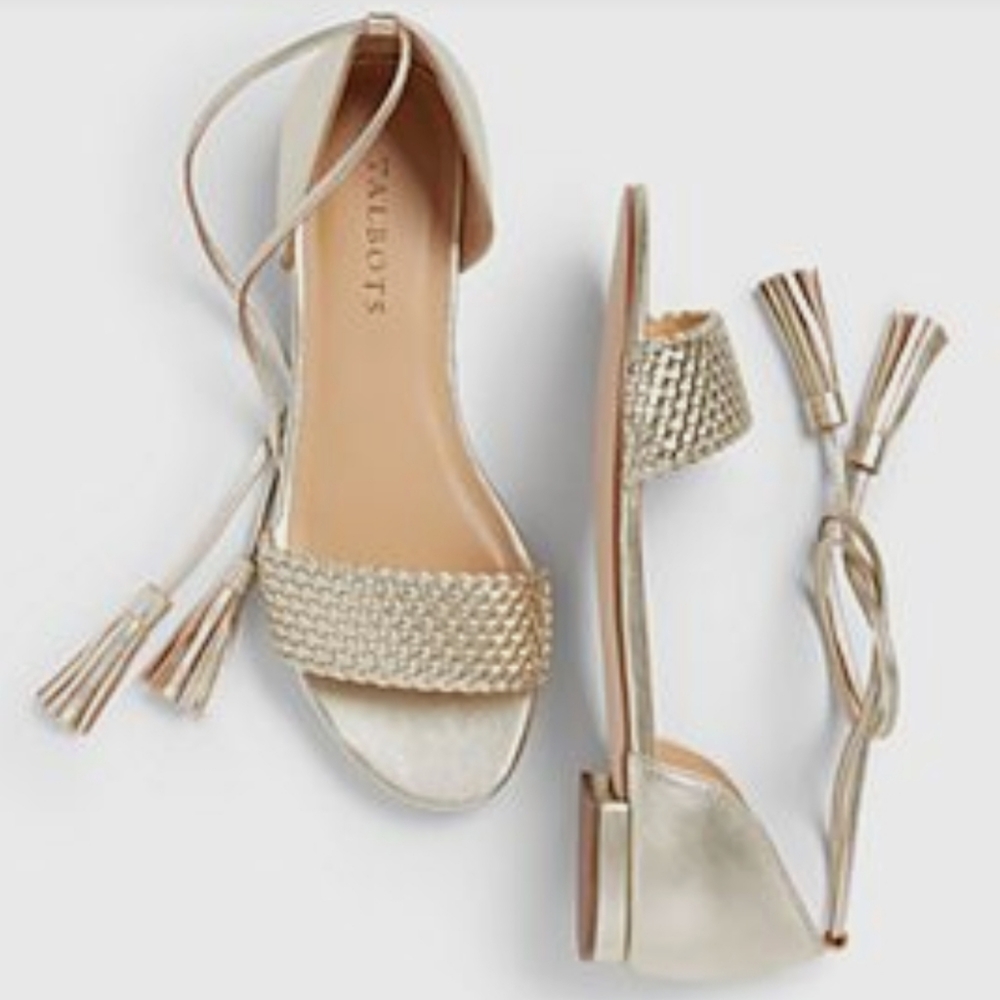 Talbots Keri Ankle Tassels - gold
